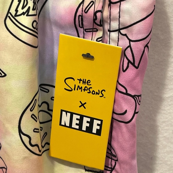Neff X The Simpsons Homer Tie Dye Swim Shorts Swim Trunks Board Shorts Pool - Picture 6 of 11